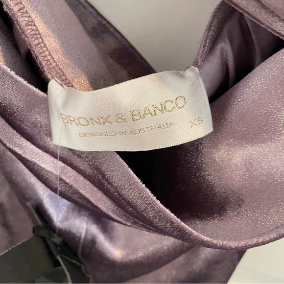 Bronx and Banco NWT Lilac Velvet Jumpsuit size XS - Picture 10 of 12
